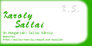 karoly sallai business card